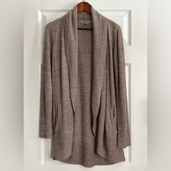 Barefoot Dreams CozyChic Lite Circle Cardi in Sable Brown Size Medium - Picture 4 of 13